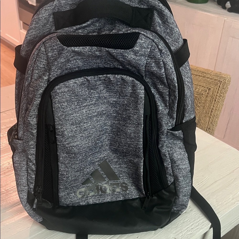 Adidas Black and Gray Men's Backpack